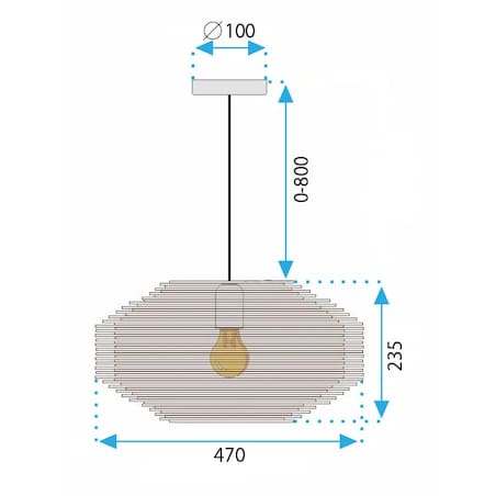 LAMPA SUFITOWA WISZĄCA BOHO NATURAL APP1486-1CP