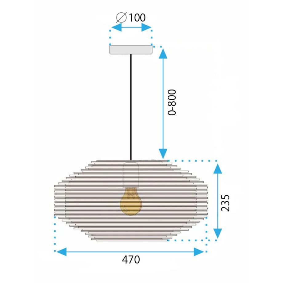 LAMPA SUFITOWA WISZĄCA BOHO NATURAL APP1486-1CP