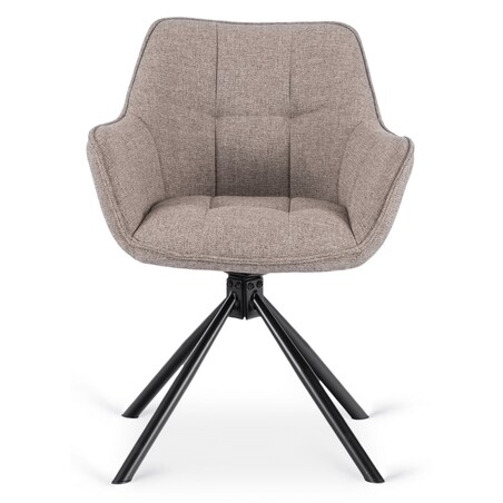 Krzesło Tapicerowane Obrotowe Kubełkowe Do Jadalni Salonu Cappucino PEONY 2