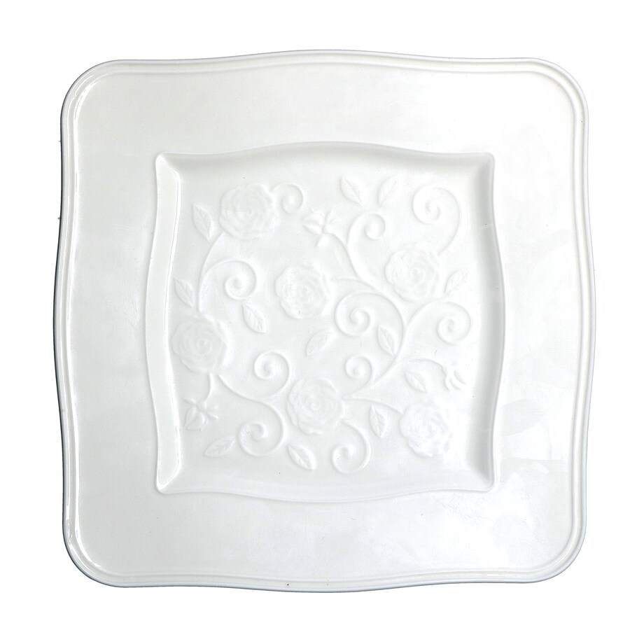 Zestaw 6 talerzy kwadratowych Florentina - Biały, 20 cm