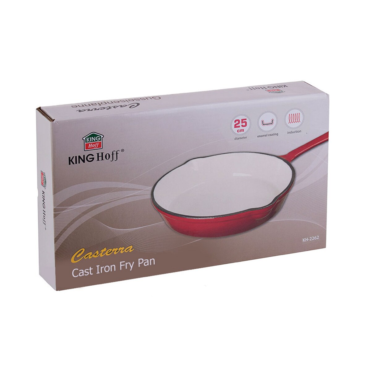 Patelnia żeliwna emaliowana na indukcję gaz KINGHOFF 25cm