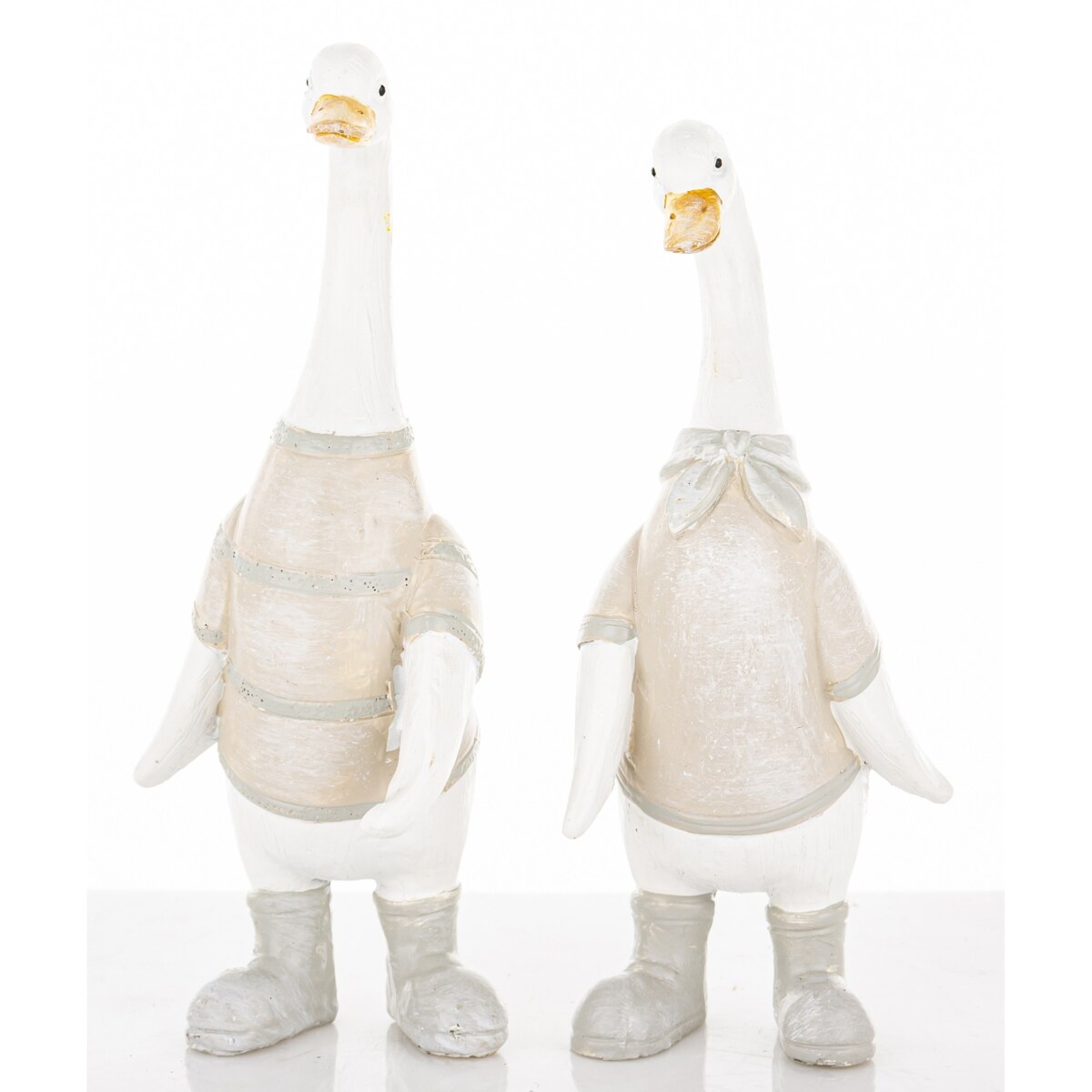 Dekoracja - 2 szt. białe gąski 15x6x8 cm GOOSE-2 w koszulkach