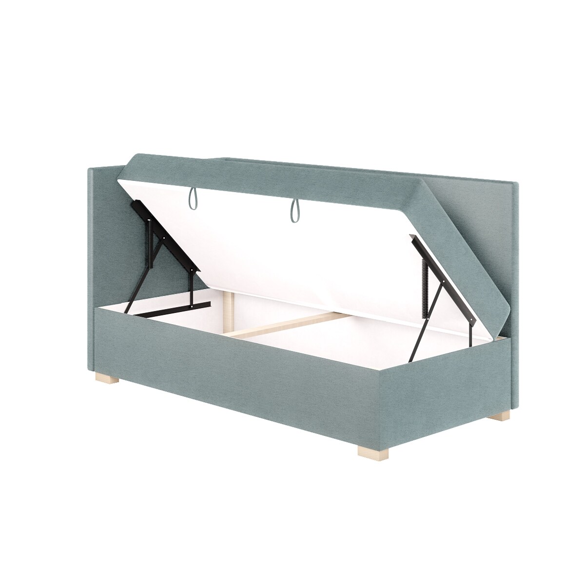 Mesonica Łóżko Flexi, błękitne, 90x200, Lewostronne