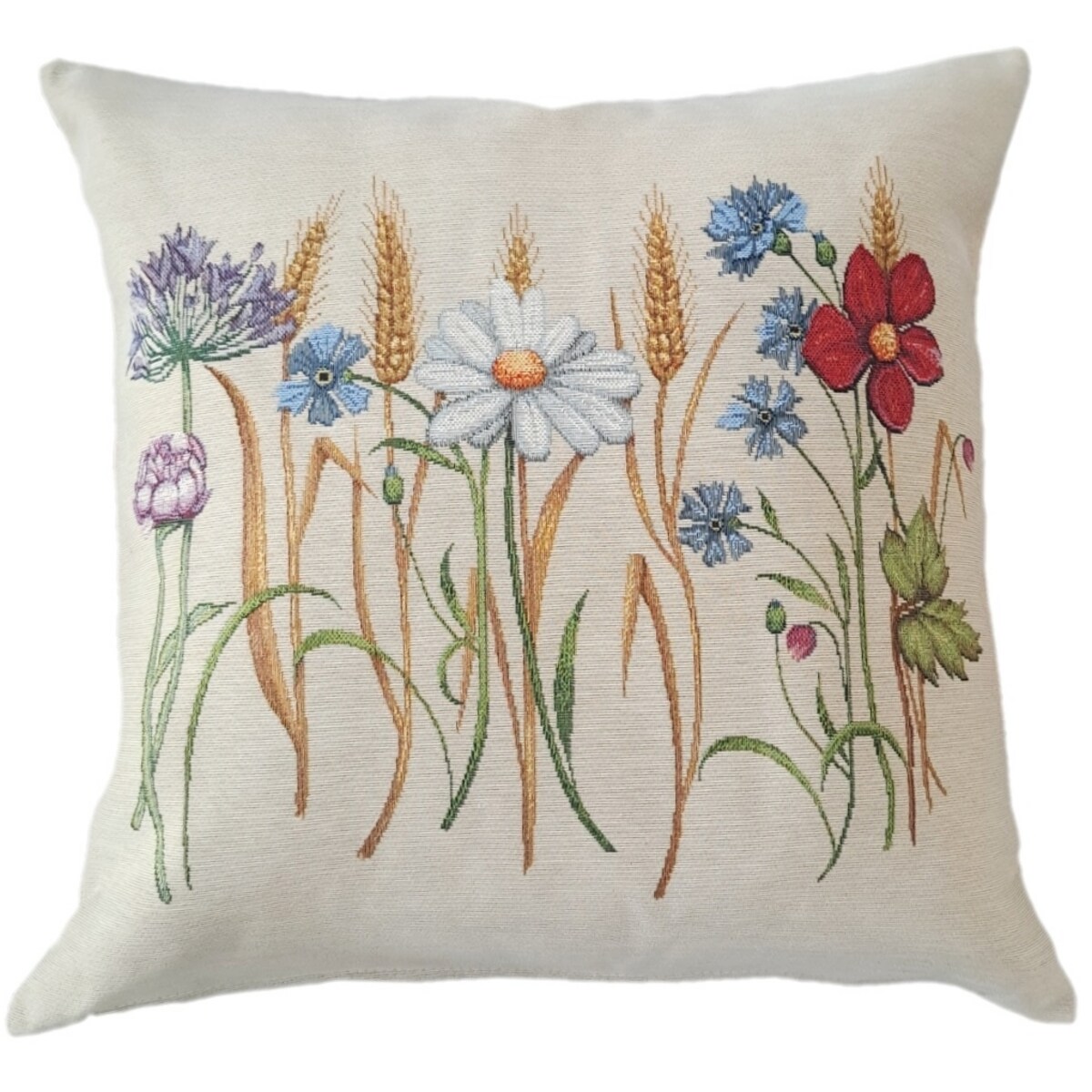 Poszewka Na Poduszkę Jasiek 45X45 Cm Żakardowa Dekoracyjna Ozobna Grano Natural