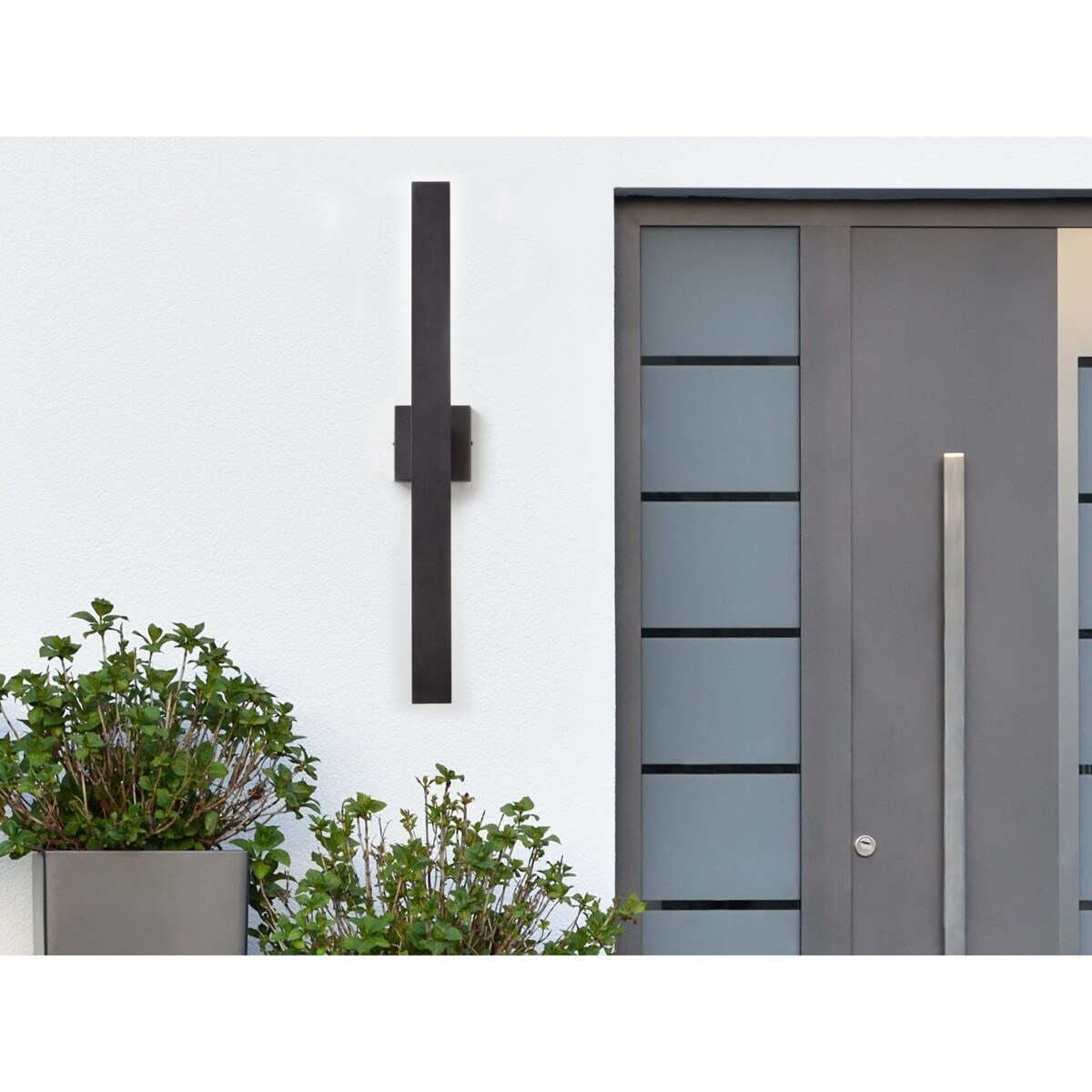 Lampa ścienna zewnętrzna LED czarna MELGAM