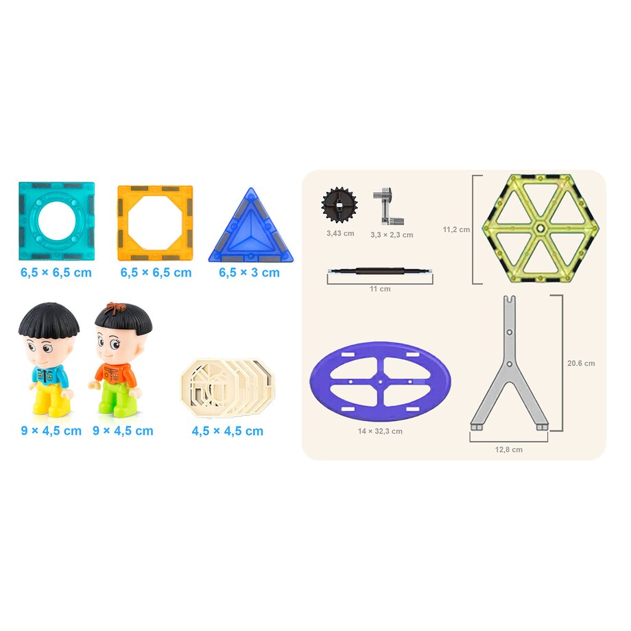 Klocki magnetyczne karuzela konstrukcyjne 3d Ricokids