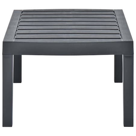 vidaXL Stolik ogrodowy, antracytowy, 78x55x38 cm, plastikowy