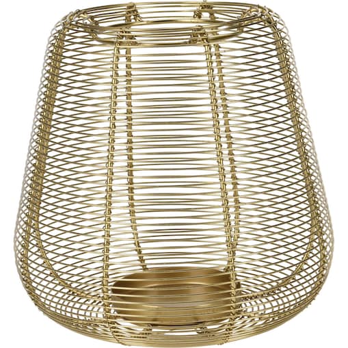 Złoty lampion na świeczkę, metal