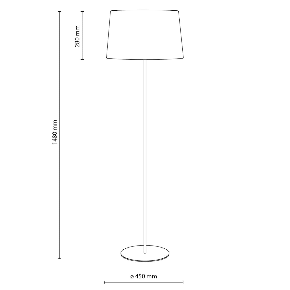 Lampa podłogowa TK Lighting MAJA SABIA 16180 beżowa E27 148 cm, tekstylny klosz do salonu i sypialni