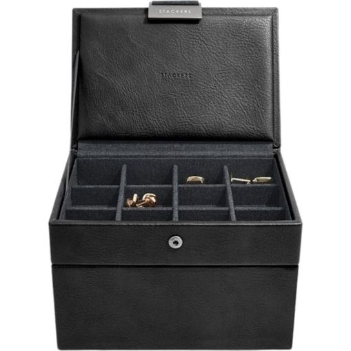 Pudełko na spinki i zegarki Stackers czarne