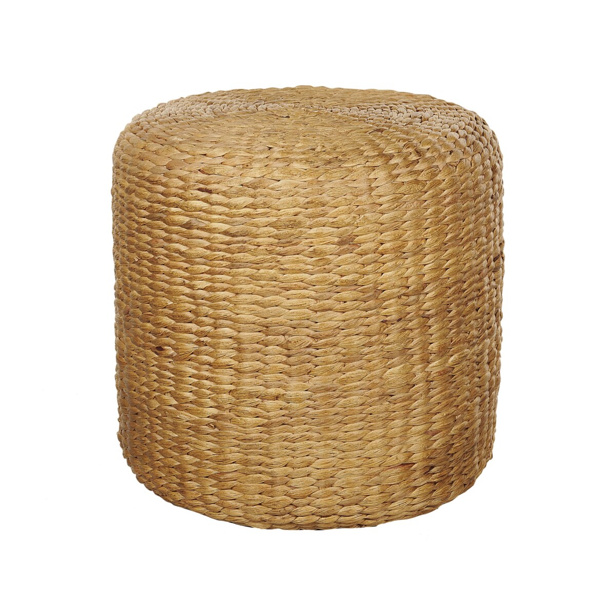 Puf pleciony z hiacyntu wodnego 40 cm jasny BICHIR II