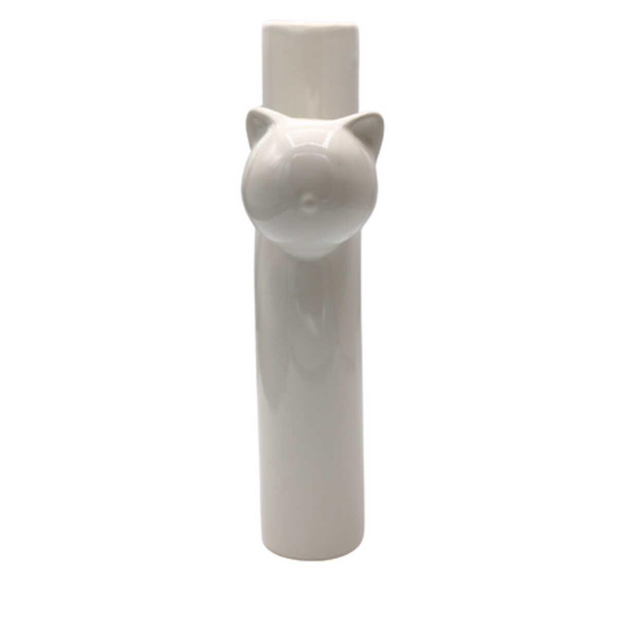Wazon ceramiczny kot 25x18,2x6,5 cm GATELO biały