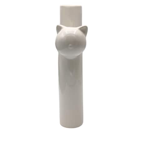 Wazon ceramiczny kot 25x18,2x6,5 cm GATELO biały