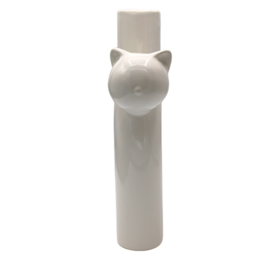 Wazon ceramiczny kot 25x18,2x6,5 cm GATELO biały