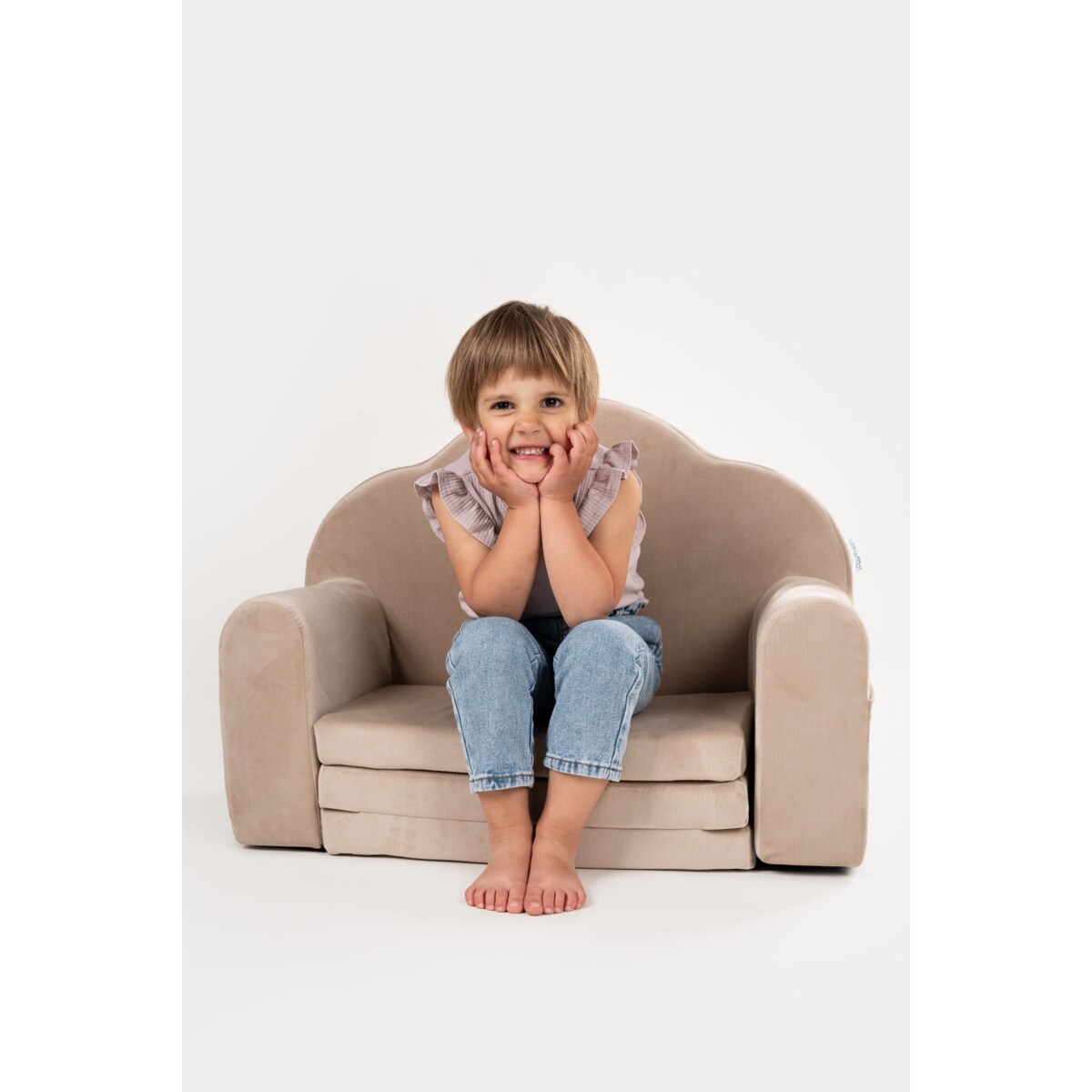 Fotelik piankowy rozkładany - beżowy