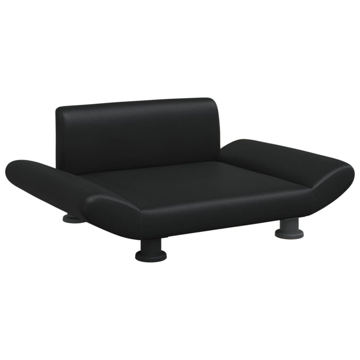 vidaXL Legowisko dla psa, czarne, 70x45x28 cm, sztuczna skóra