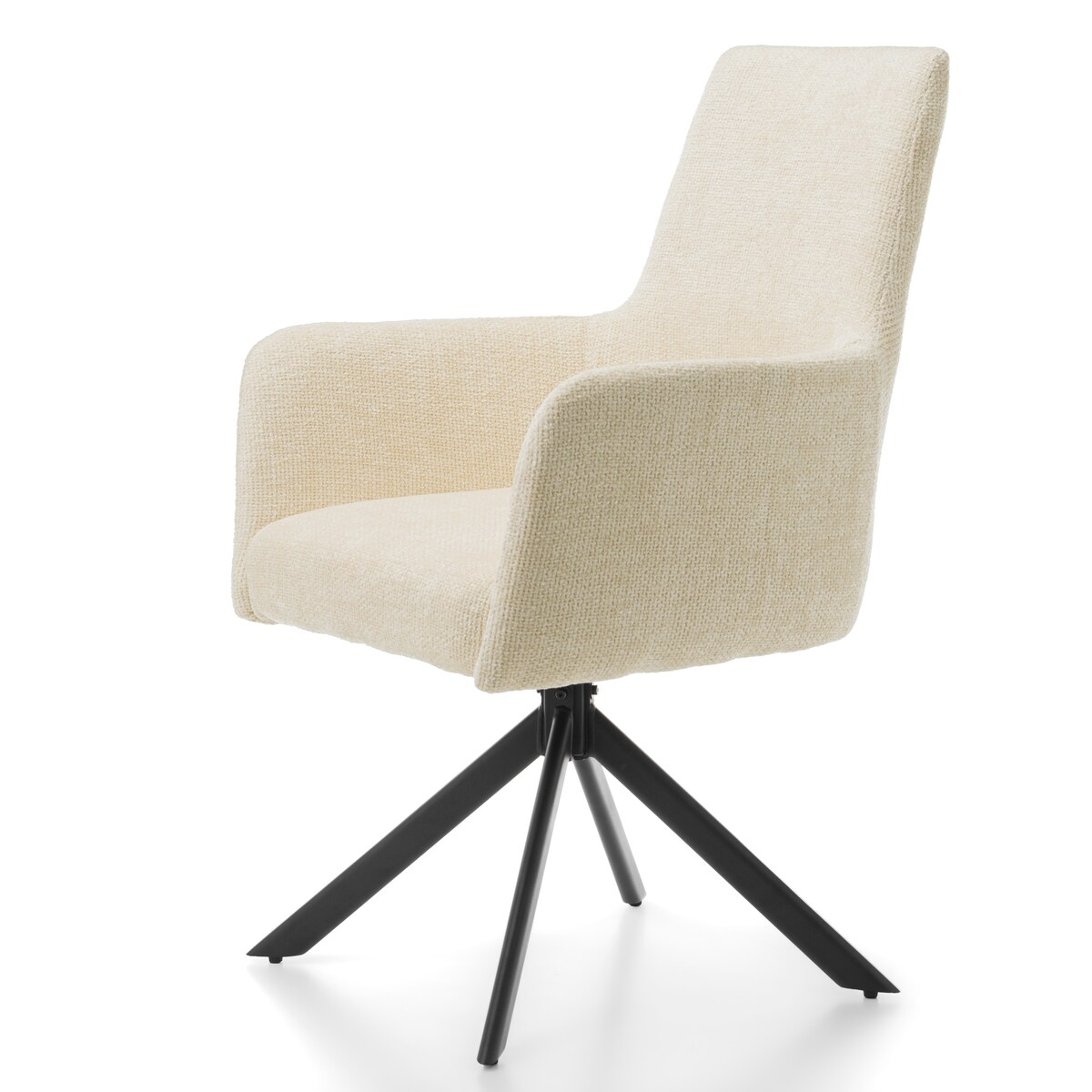 Krzesło tapicerowane szenilowe welurowe glamour do salonu TITO jasnobeżowe