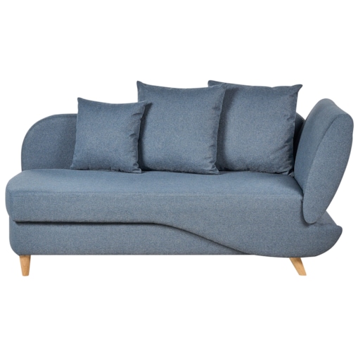 Szezlong z pojemnikiem prawostronny niebieski MERI II