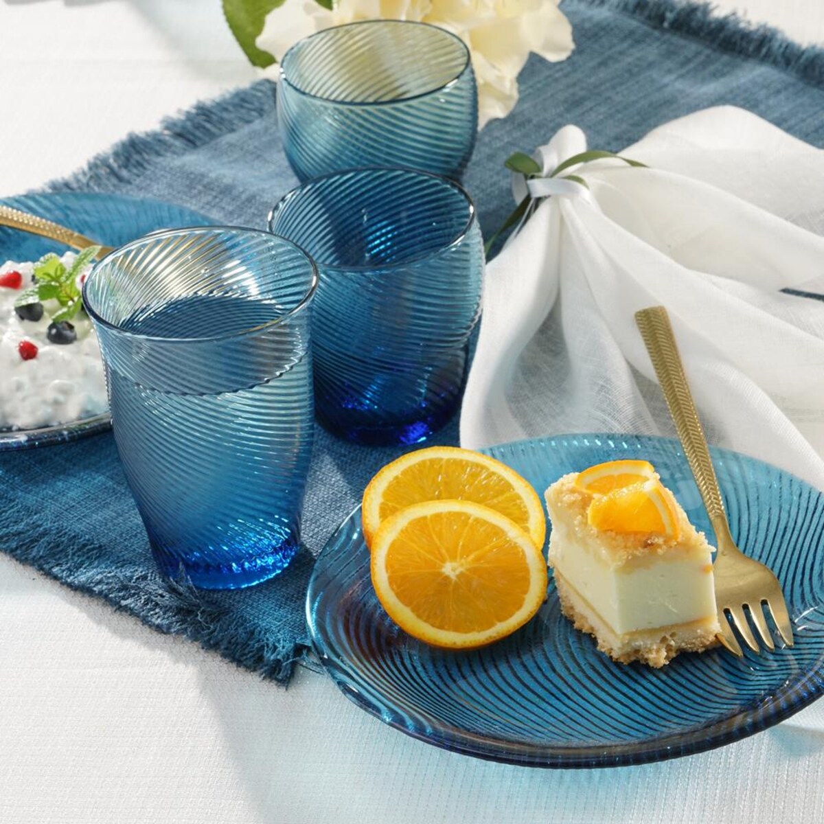 VILLA ITALIA Szklanka wysoka granatowa 330 ml TWIST