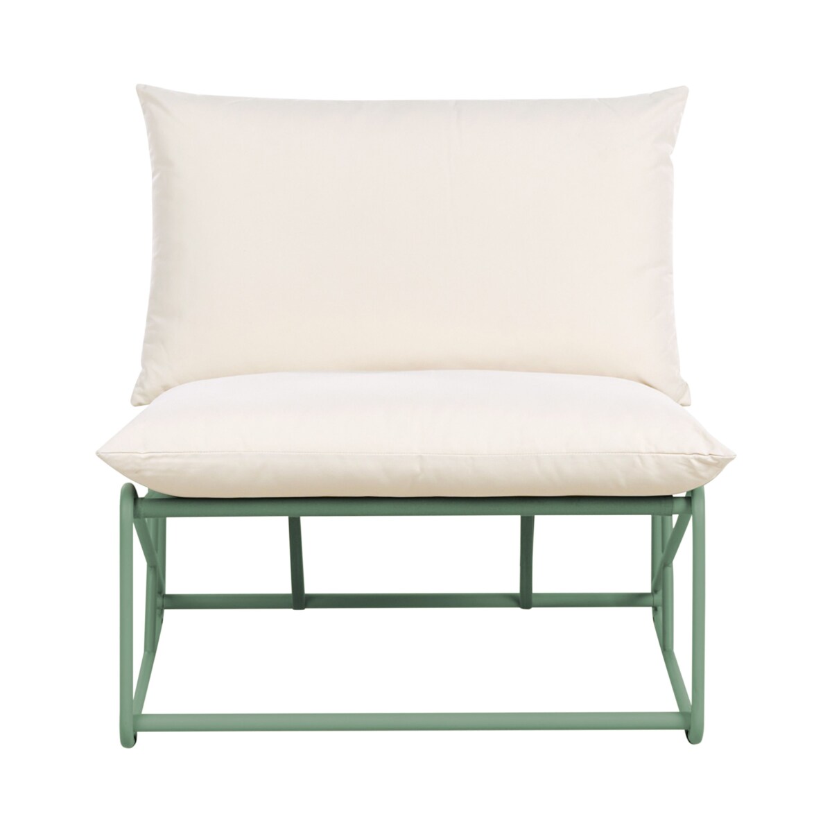 Krzesło ogrodowe z poduszką PICO Metal Zielony