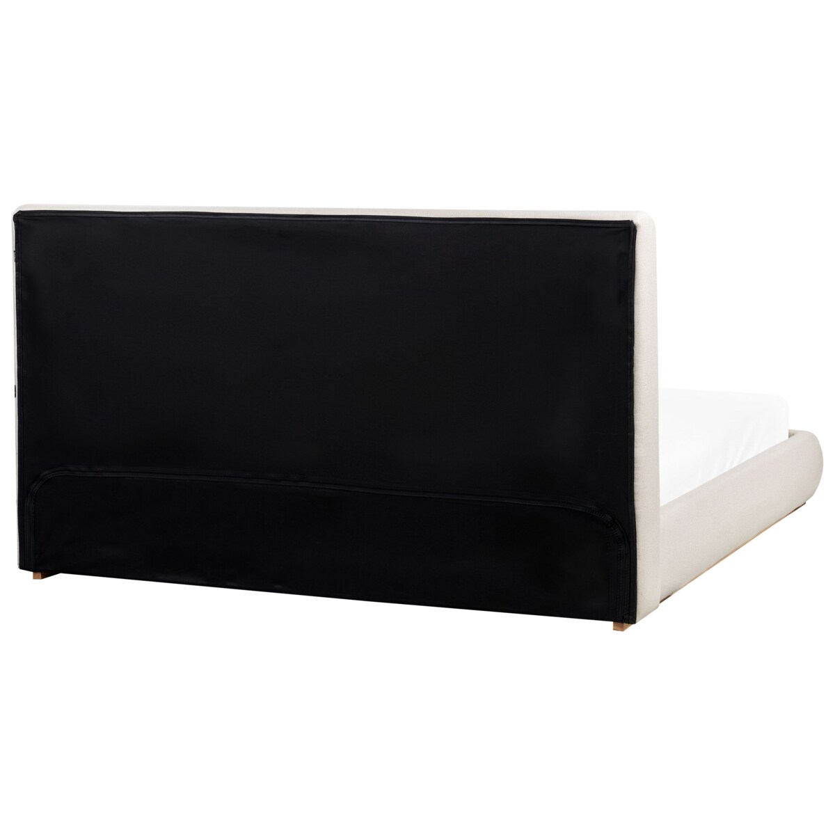 Łóżko z pojemnikiem CAMPAGNE 180 x 200 cm Jasnobeżowy