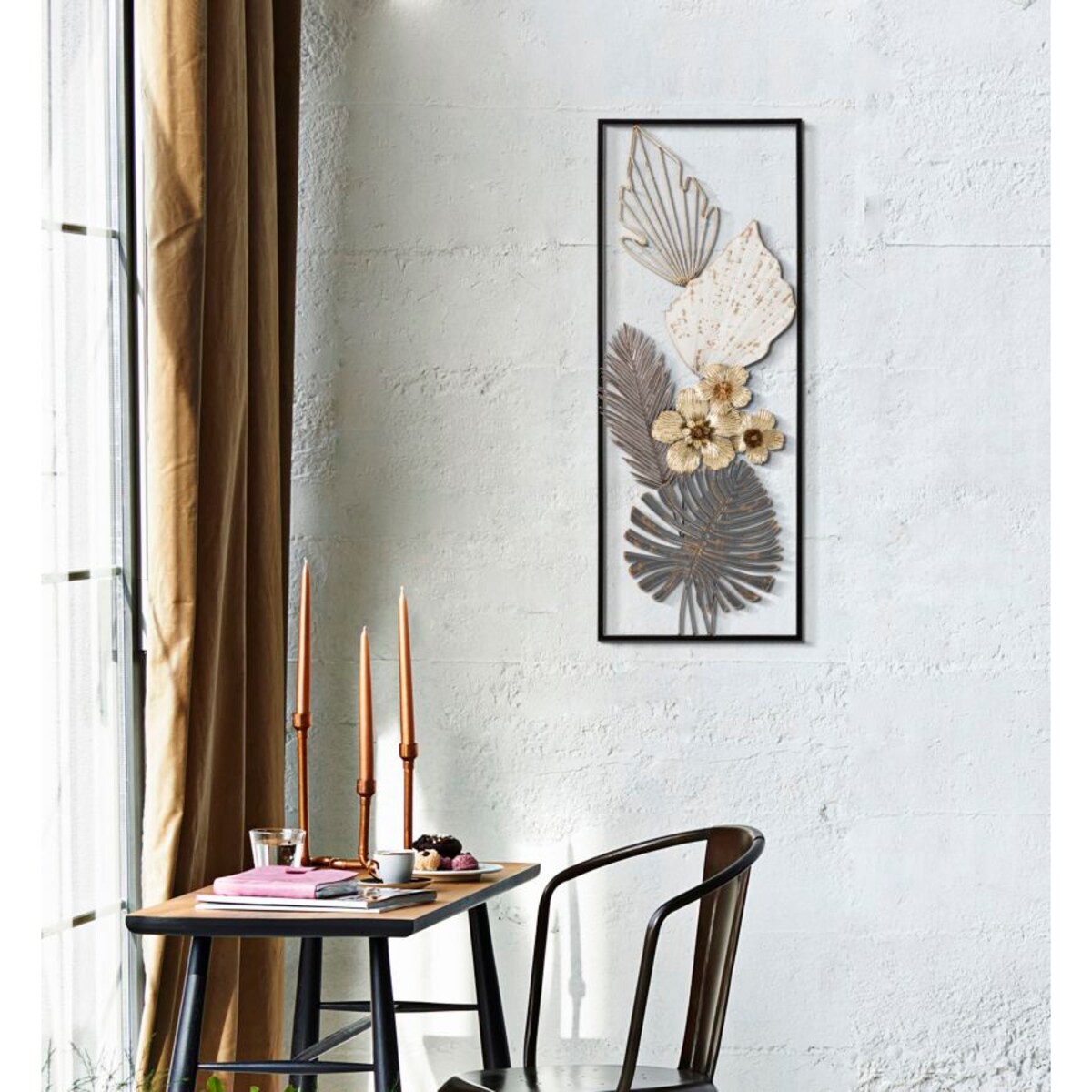 Panel ścienny metalowy CLASSIC, czarny, 28,6x74,3 cm