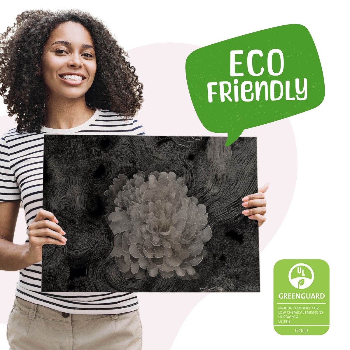 Obraz Na Płótnie Do Sypialni Biała Dalia Kwiaty Abstrakcja Do Salonu 70x50cm