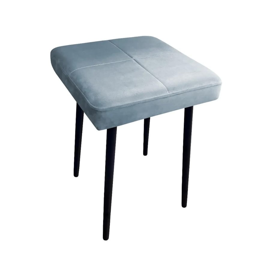 Taboret SQUARE BL VELVET szary