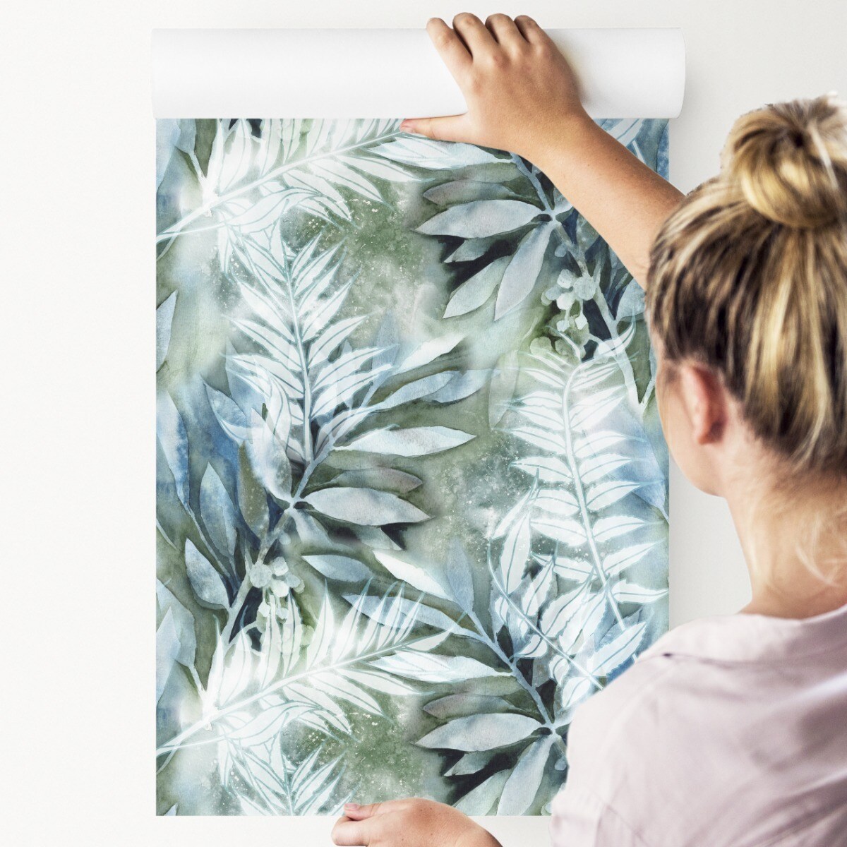 Tapety Do Salonu AKWARELOWE Liście