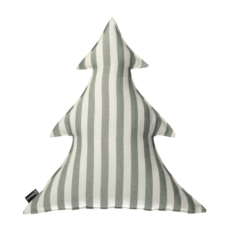 Poduszka Choinka 38x40cm, zielono-białe pasy (1,5cm), 38x40x8cm, Christmas