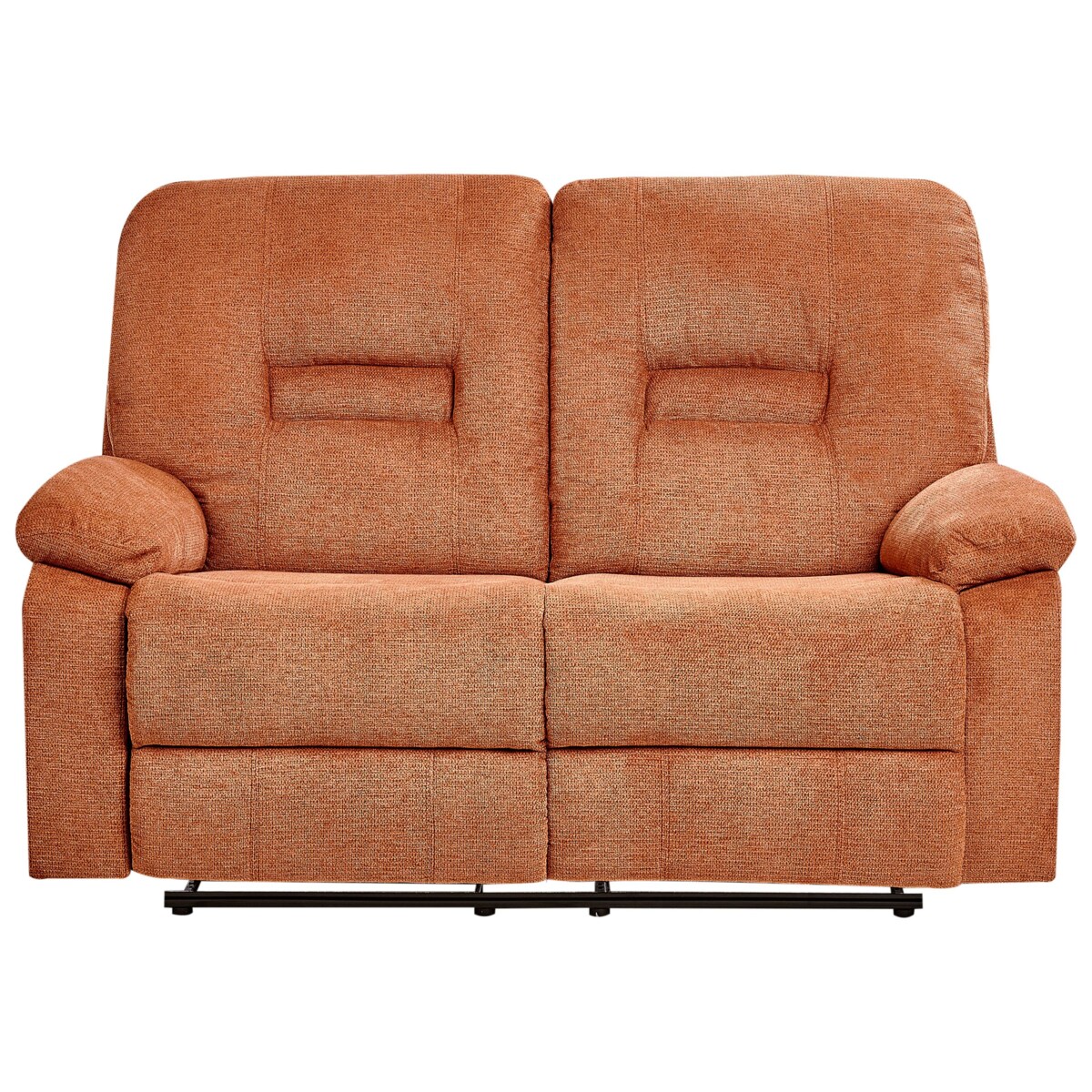 Sofa z manualną funkcją relaksu 2-osobowa pomarańczowa BERGEN
