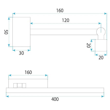 Kinkiet Swe037-1W 40Cm Led Miedź Szczotkowana, Metal, Tworzywo Sztuczne