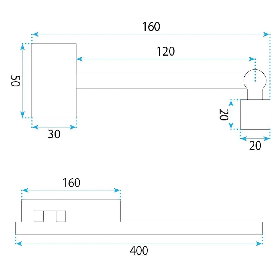 Kinkiet Swe037-1W 40Cm Led Miedź Szczotkowana, Metal, Tworzywo Sztuczne