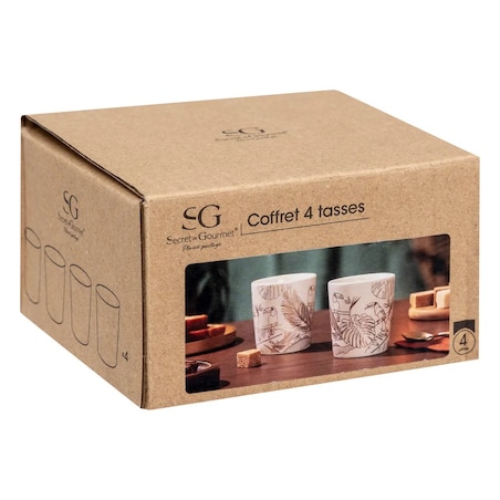 Komplet 4 filiżanek do espresso Toucans