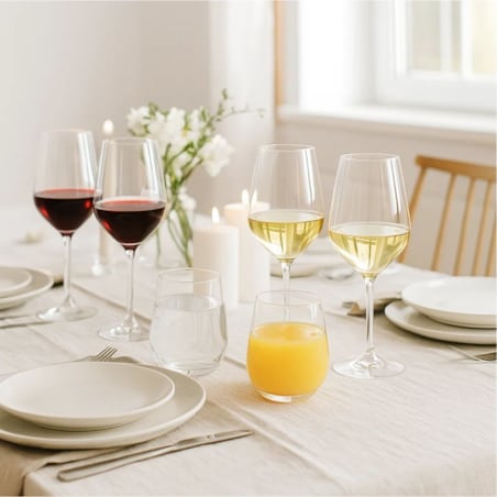 Zestaw 4 szklanek 480 ml i 4 kieliszków 620 ml AMARETTO