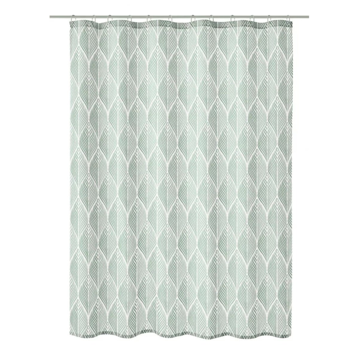 Kleine Wolke Leaf Tekstylna Zasłona prysznicowa zielona 180x200 cm