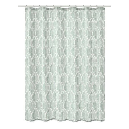 Kleine Wolke Leaf Tekstylna Zasłona prysznicowa zielona 180x200 cm