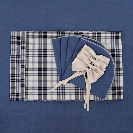 Bieżnik Blue Plaid - 40 cm x 140 cm