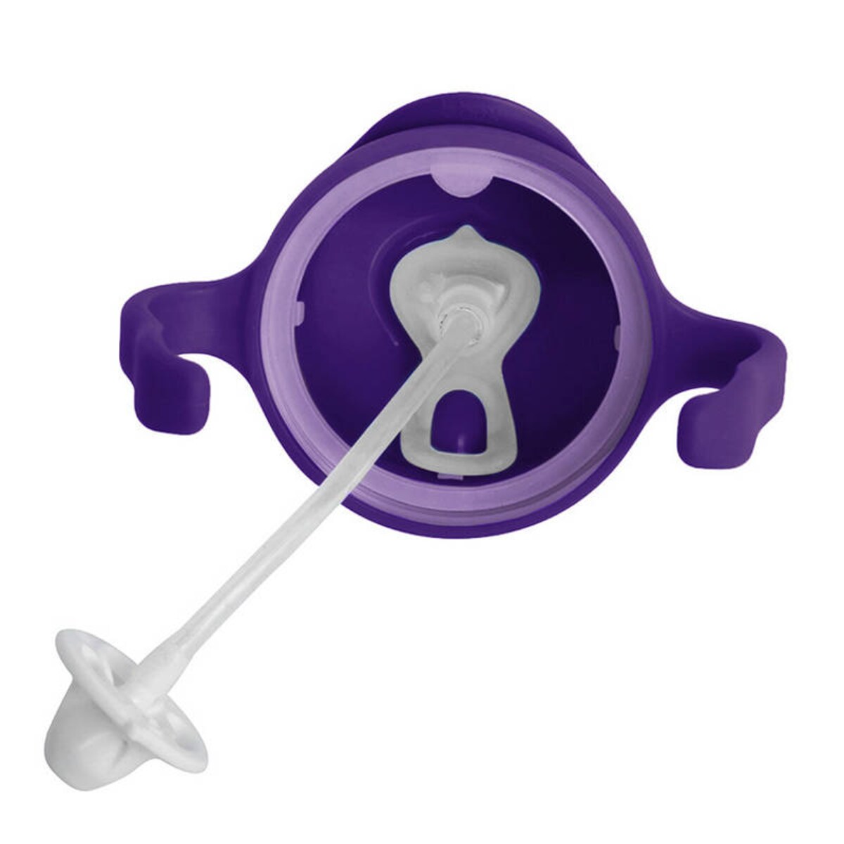 Bidon dla dzieci ze słomką 240 ml - kubek niekapek winogronowy, b.box