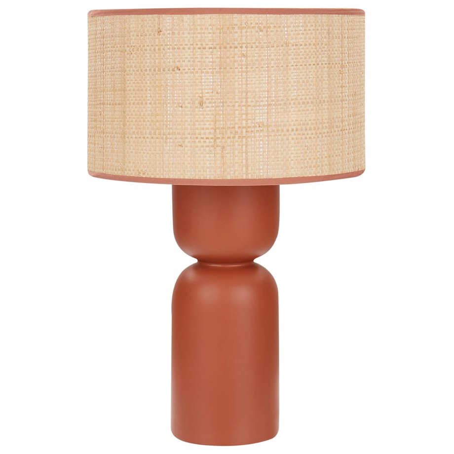 Lampa stołowa rafia czerwona PRESIDIO