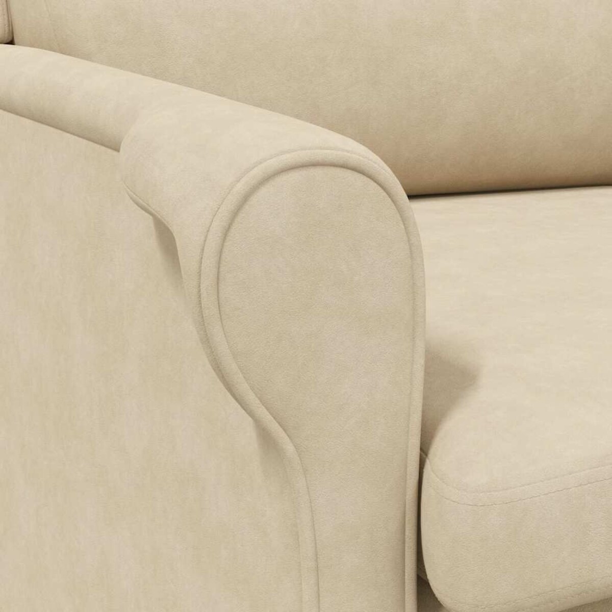 vidaXL fotel Kremowy 76 x 94 x 102 cm Mikrofibra