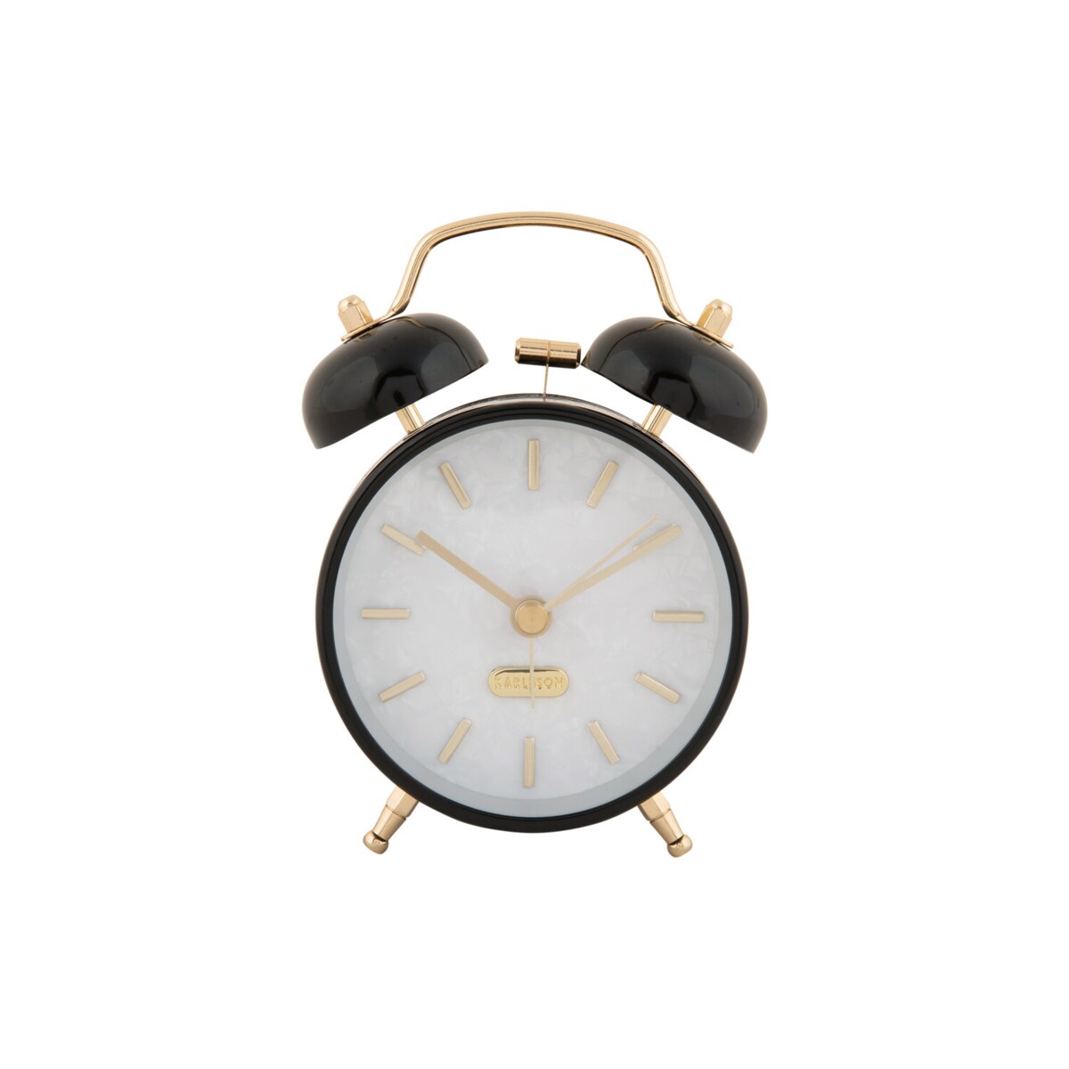 Budzik retro PEARL GLOW, Ø 8 cm