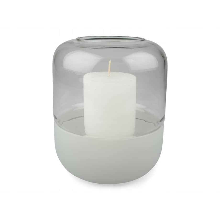 ŚWIECZNIK tea light na stół SZKLANY wys. 19cm