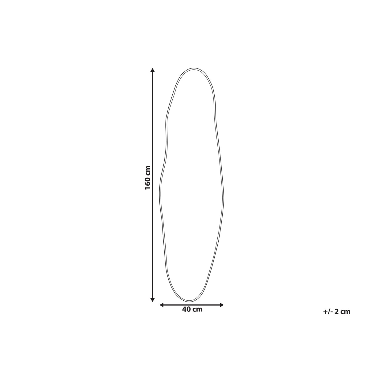 Lustro ścienne 160 cm Złoty SALINS