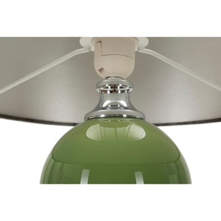 Lampa stołowa Eva Two, kolor zielony i szary, szkło, żelazo i tkanina, 38 x 38 x 65 cm, 1 x E27, do salonu i sypialni, Mauro Ferretti