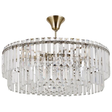 Kryształowy żyrandol Buena PND-22320-8-ABR Italux do salonu antyczny brąz