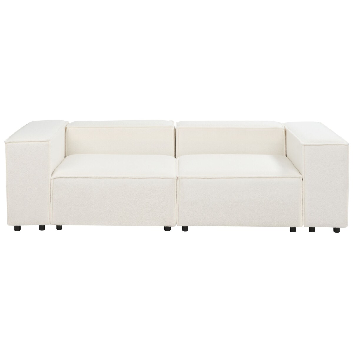 Sofa modułowa APRICA Boucle Biały dla 2 osób