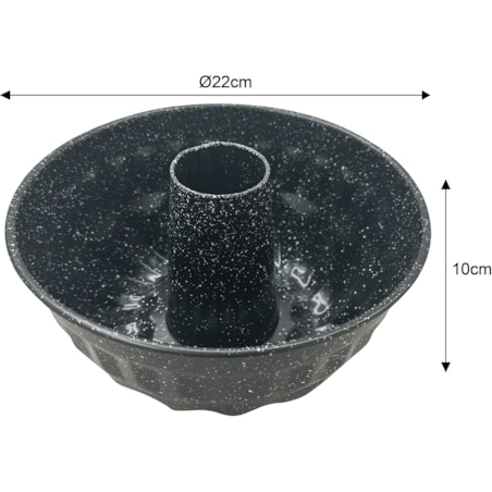 Forma do pieczenia ciasta babki z kominem z powłoką nieprzywieralną 22x10cm KLAUSBERG