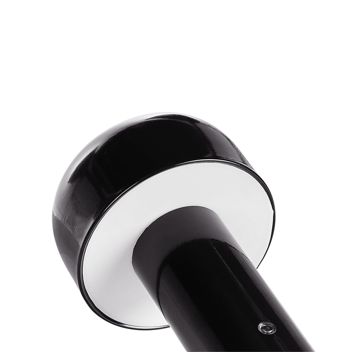 Bezprzewodowa lampa stołowa metalowa czarna BESOS