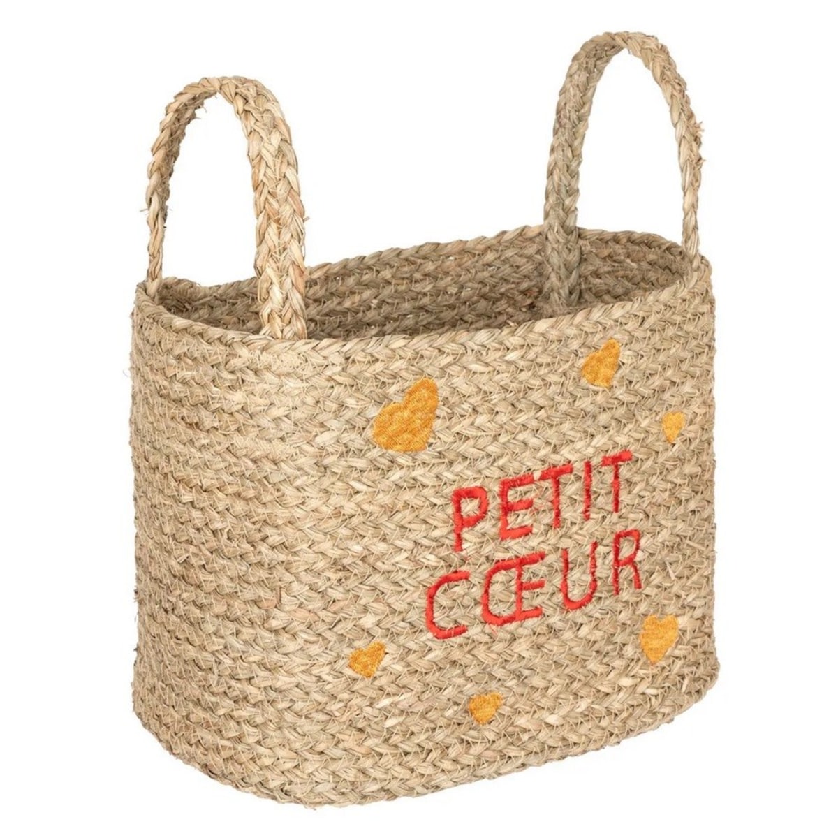 Kosze 3 szt. trawa morska z serduszkami